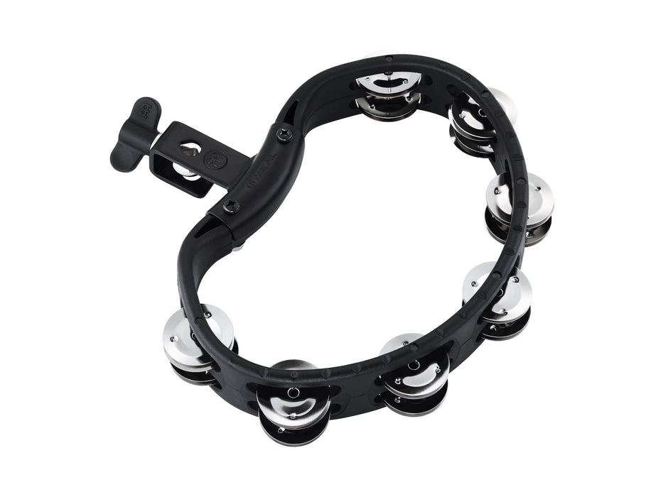 Meinl HTMT2BK Mountable ABS Tambourine - Stainless Steel Jingles - Black