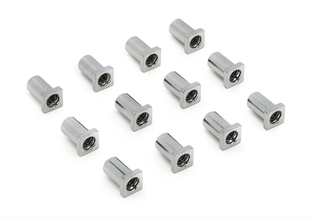 Gibraltar SC-LG M6 6mm Fat Thread Large Swivel Nut Inserts for Bass Drum Lug 12 Pack
